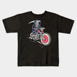 Motobiker skull Kids T-Shirt